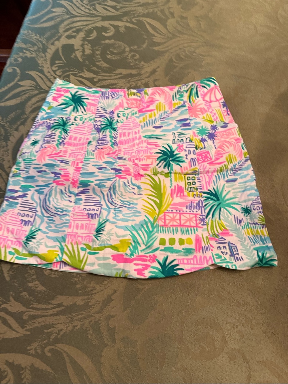 Lilly Pulitzer Pink Multi Tropical Mini Skirt/skort size 0